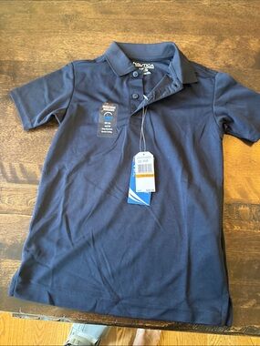 Nautica Boys Navy Short-Sleeve Polo